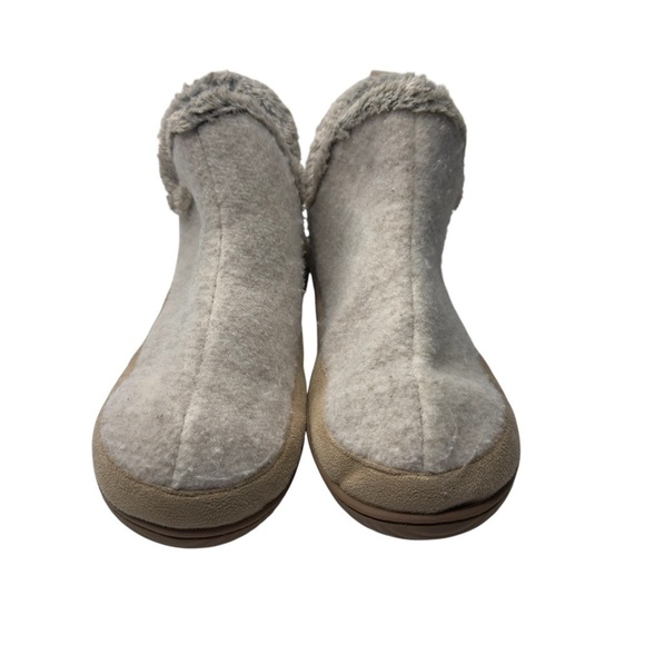 Dlux‎ by Dearfoams Cozy Women's Beige & Gray Booties Slip-On Shoes Size XL - Picture 4 of 10